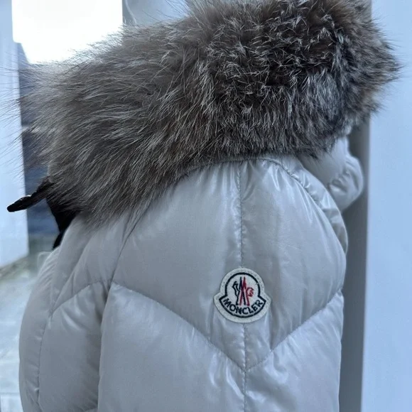 Gorgeous Moncler Albizia or Fulmarus long goose down coat.